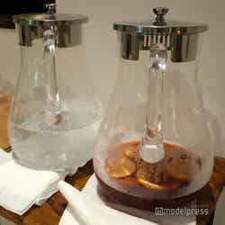 レセプション奥にウェルカムドリンクもあり/ミューの森(C)モデルプレス