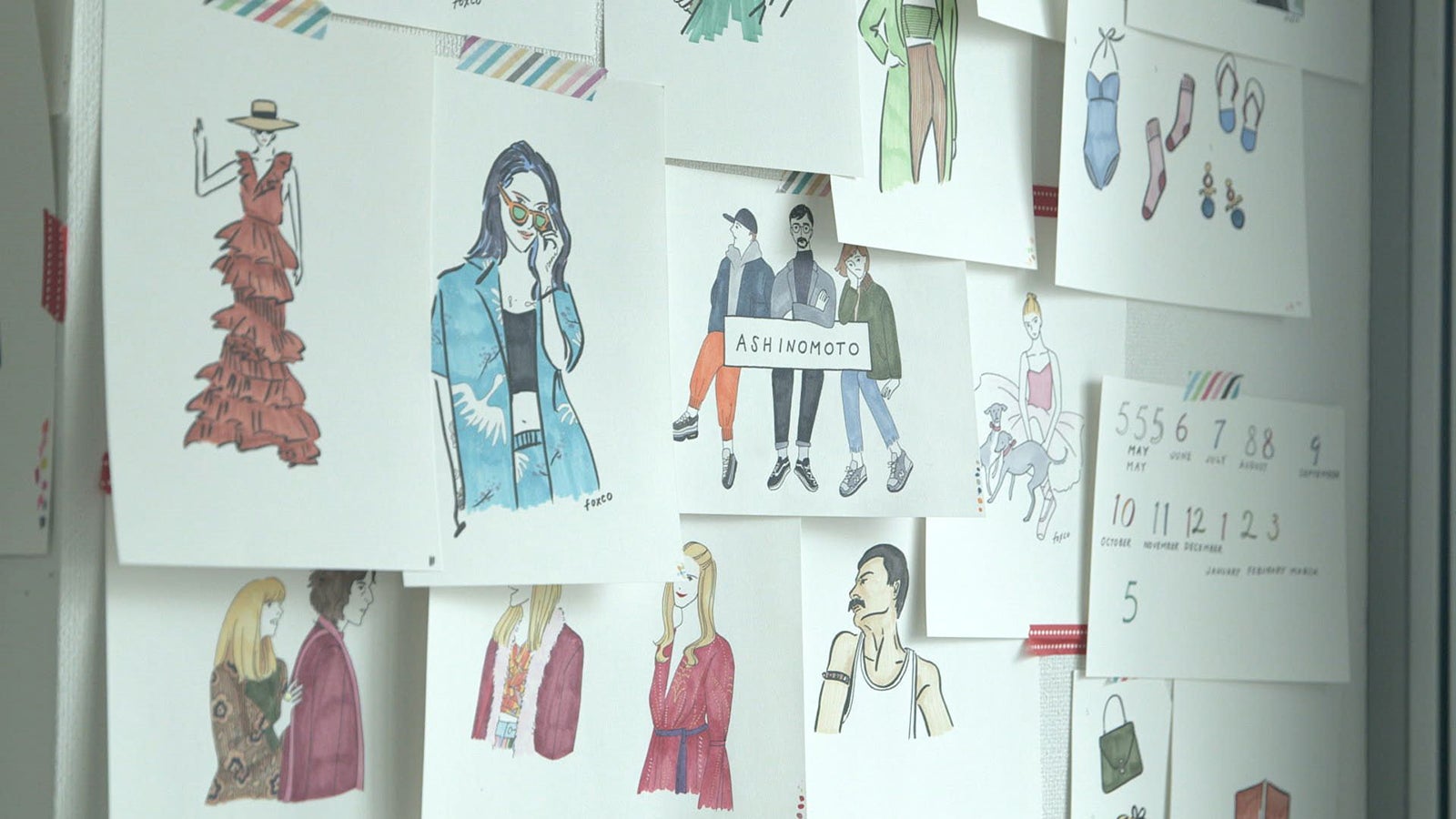 香織が書くイラスト「TERRACE HOUSE TOKYO 2019-2020」2nd WEEK（C）フジテレビ／イースト・エンタテインメント