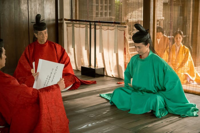 岸谷五朗、高杉真宙「光る君へ」第39話(C)NHK