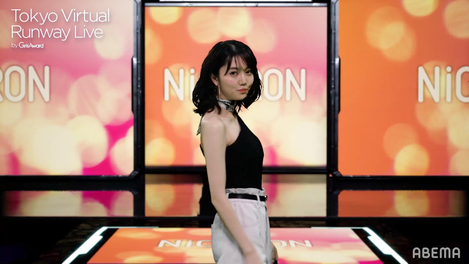 松川菜々花（C）Tokyo Virtual Runway Live by GirlsAward （C）AbemaTV, Inc.