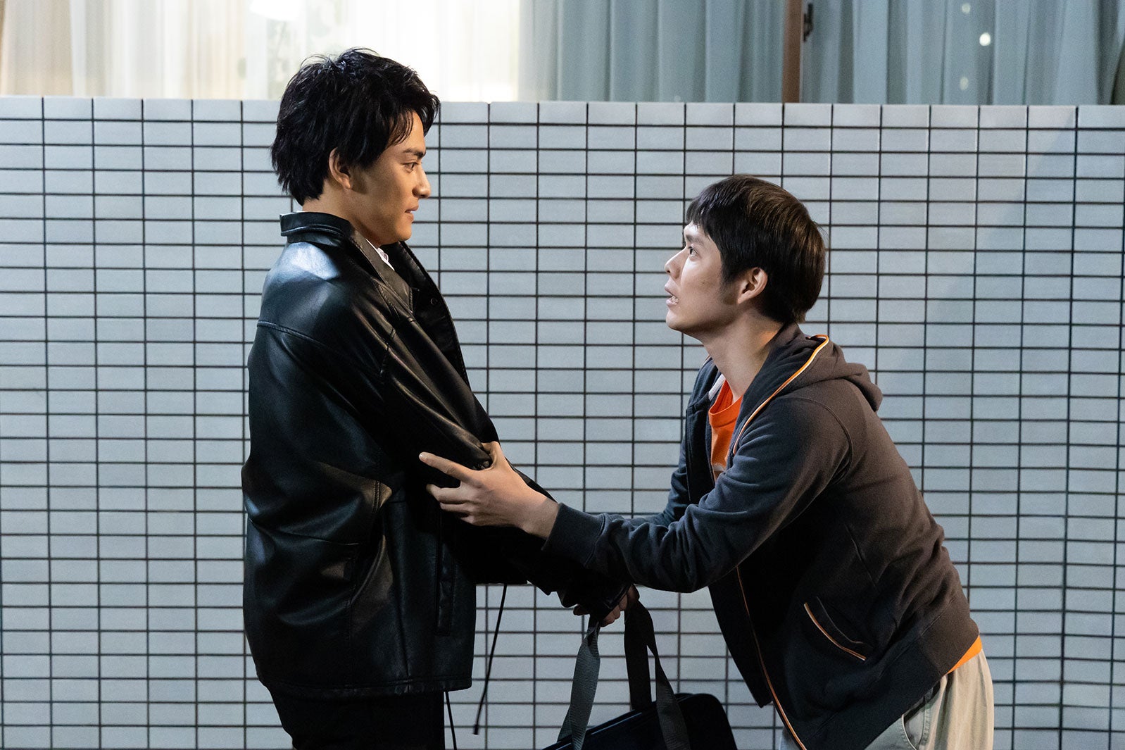 藤枝喜輝、細田佳央太／「もしも、イケメンだけの高校があったら」第3話より（C）テレビ朝日