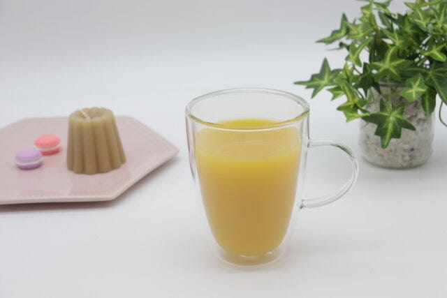 ダイソー　ダブルウォールコップ（350ml）　使用例　詰めたい飲み物　結露