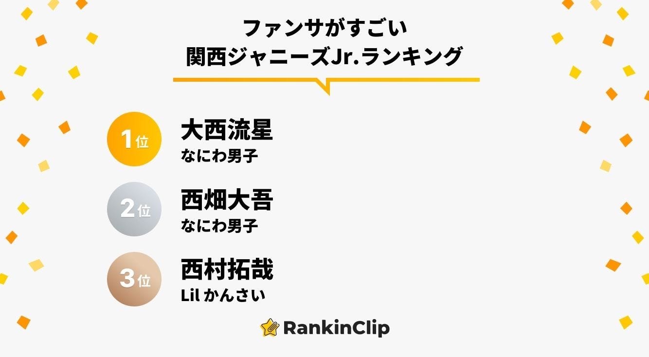 ファンサがすごい関西ジャニーズJr.ランキング