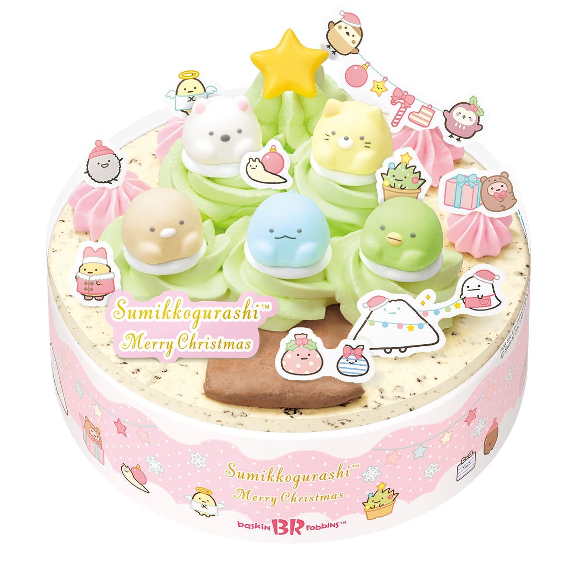 すみっコぐらしクリスマスアイスクリームケーキ/4,500円(C)2022 San-X Co., Ltd. All Rights Reserved.