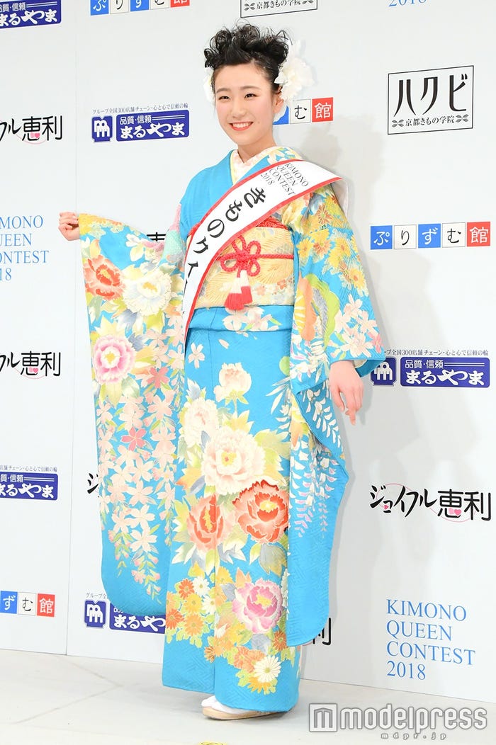 「きものクイーンコンテスト2018」グランプリの川手菜々子さん (C)モデルプレス