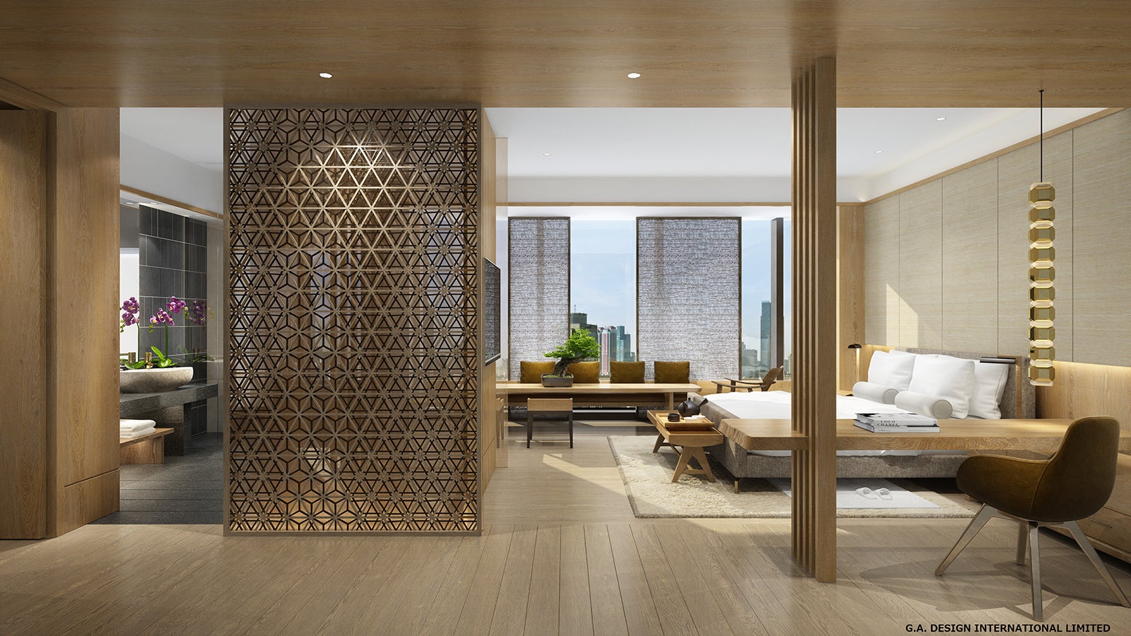 ビュー・バスタイプの客室／画像提供：オークラ ホテルズ ＆ リゾーツ