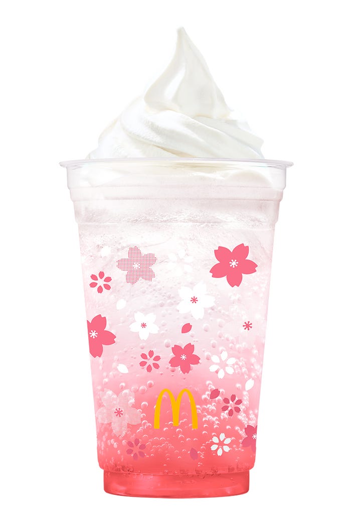 マックフロート とちおとめ白桃(提供写真)