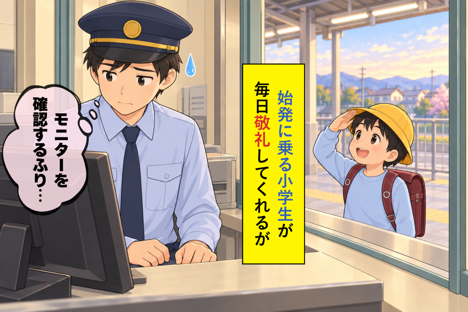 小学生の敬礼から目をそらしていた駅員の僕が、夏の終わりに初めて手を上げた理由