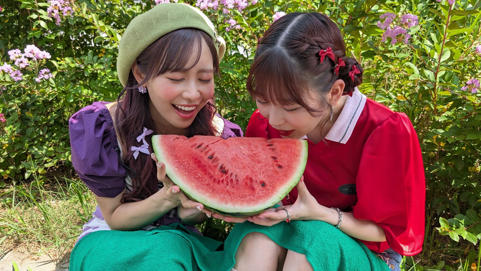 FRUITS ZIPPER 新WEBCM「公園」篇オフショット（提供写真）