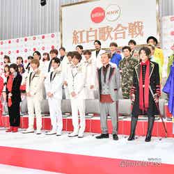 「第69回 NHK紅白歌合戦」出場歌手発表記者会見に出席した（左上から時計回りに）Aqours、純烈、DA PUMP、刀剣男士、King ＆ Prince、YOSHIKI、あいみょん、DAOKO（C）モデルプレス