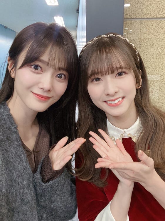 田村保乃、菅原咲月/田村保乃オフィシャルブログより