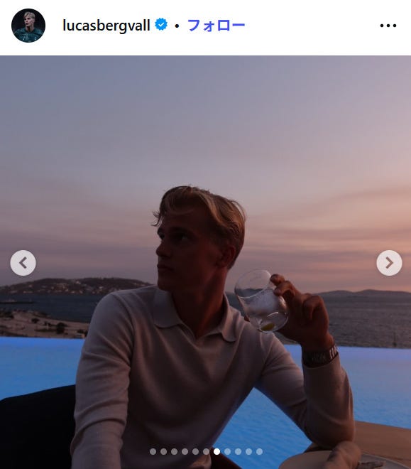 ルーカス・ベリヴァル選手Instagramより