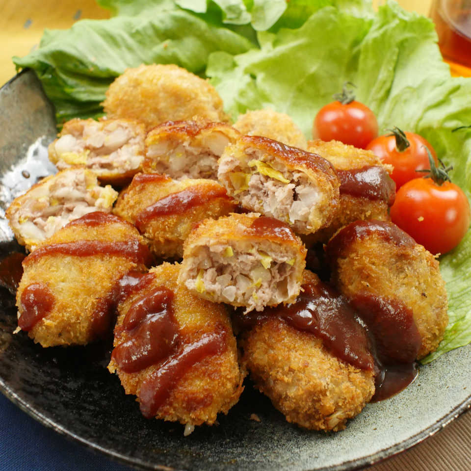 シャキシャキ！ひとくち白菜メンチカツ