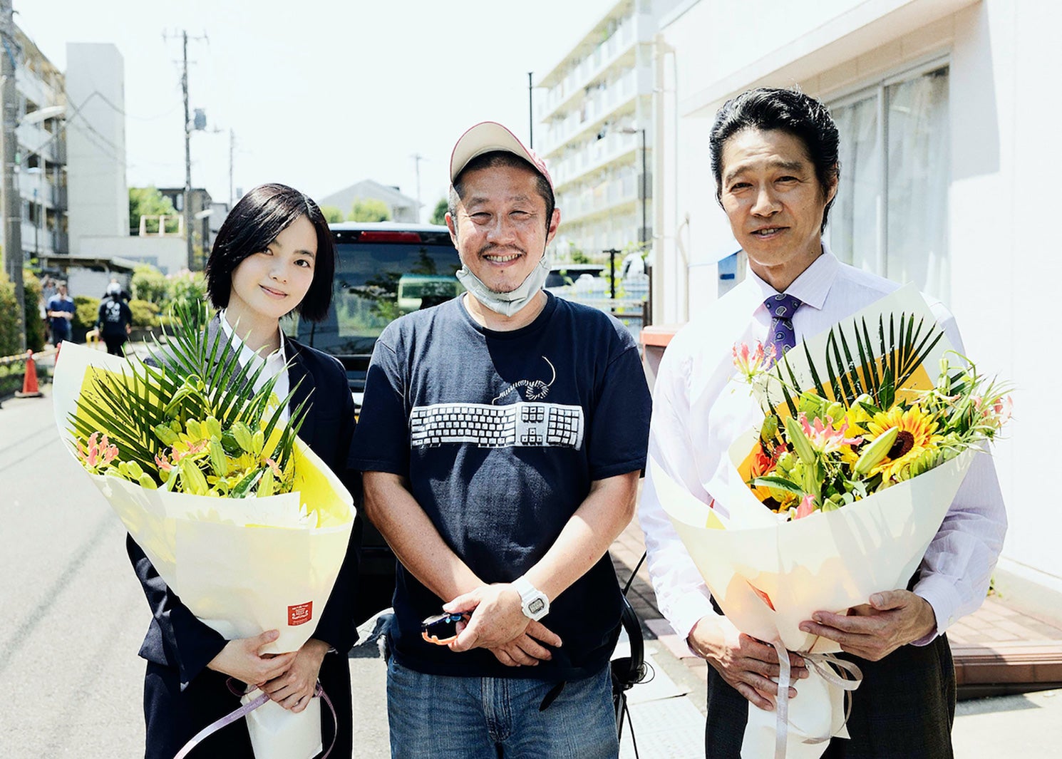 平手友梨奈、江口カン、堤真一（C）2021「ザ・ファブル 殺さない殺し屋」製作委員会