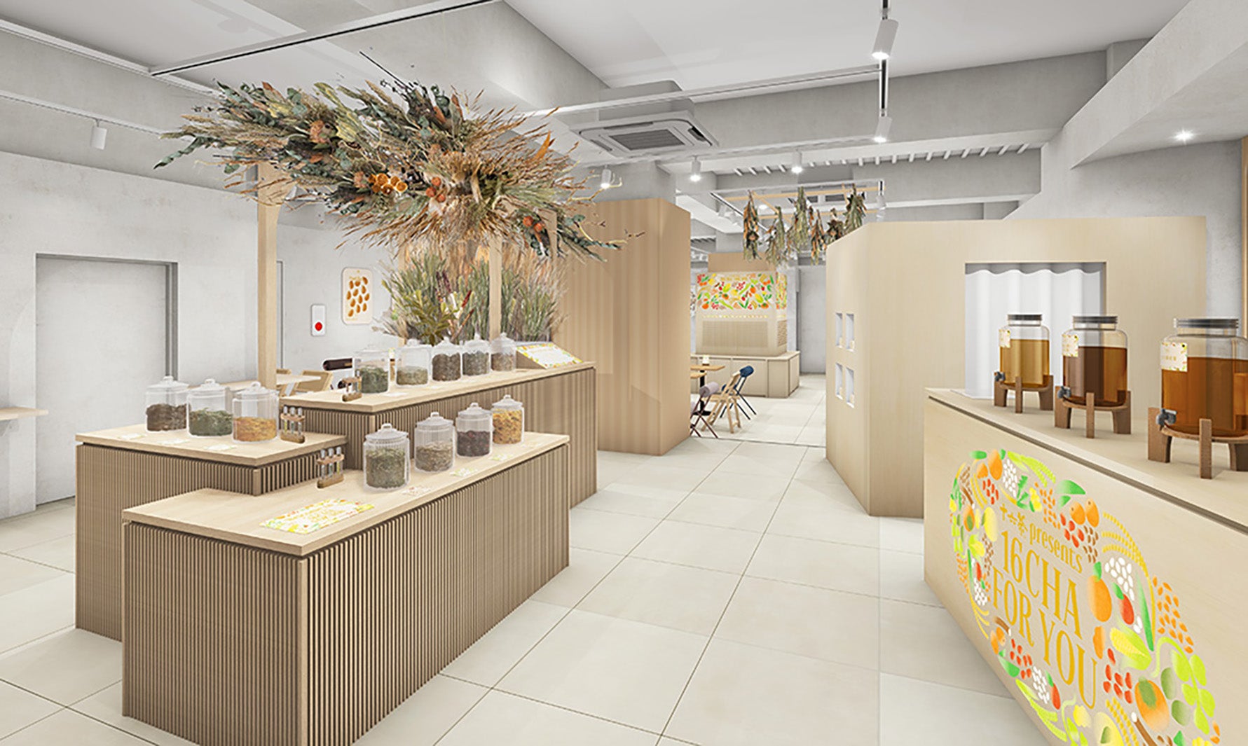 ポップアップショップ・十六茶 presents「16CHA FOR YOU」内観（提供写真）