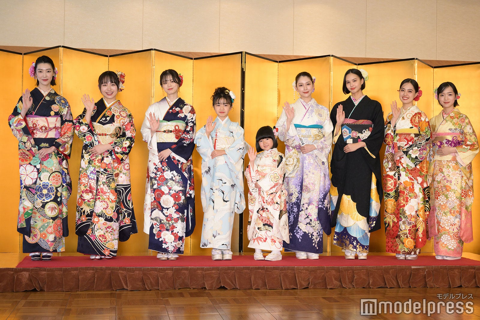 桜井凜、其原有沙、紺野彩夏、浅田芭路、永尾柚乃、結城モエ、白河れい、新関碧、早瀬憩（C）モデルプレス