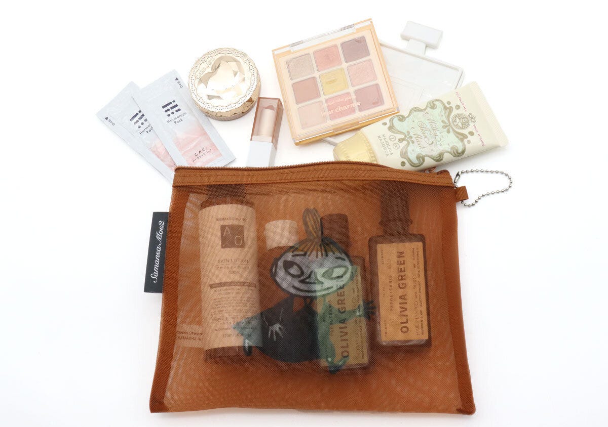 透け感 リンネル4月号ムーミンリトルミイメッシュポーチ透け感