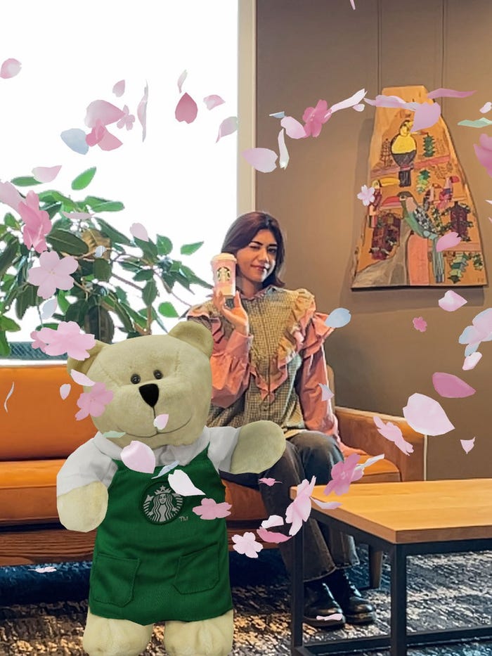 2月15日からの限定さくらAR/画像提供:スターバックス コーヒー ジャパン/画像提供:スターバックス コーヒー ジャパン