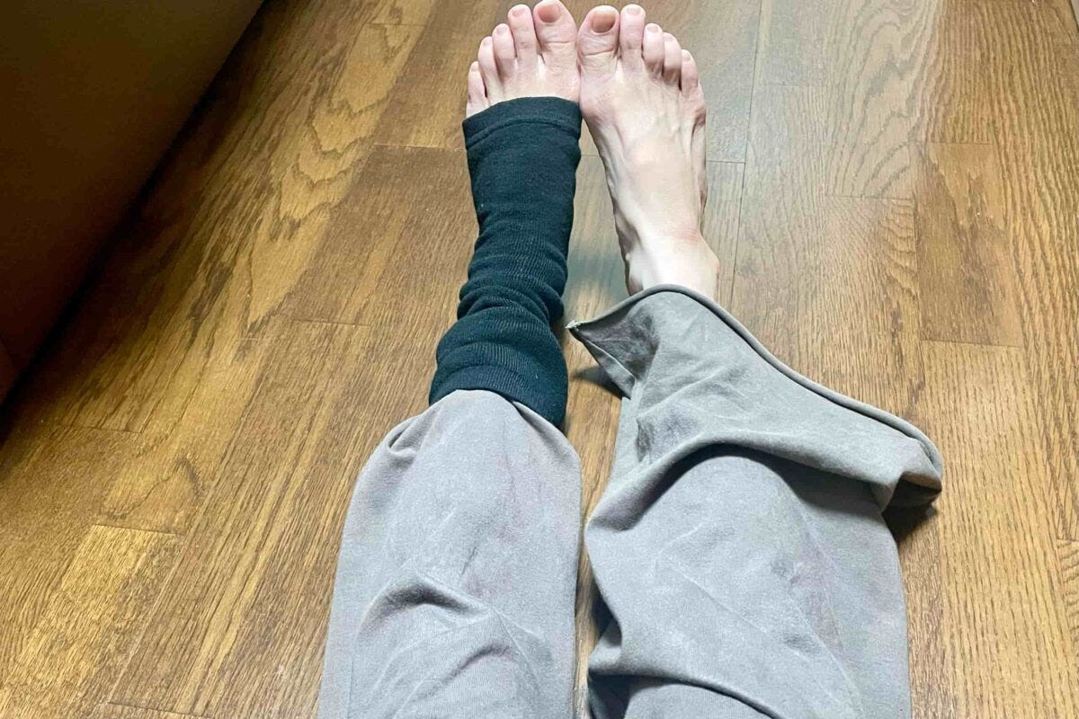 裏起毛パイルレッグウォーマー