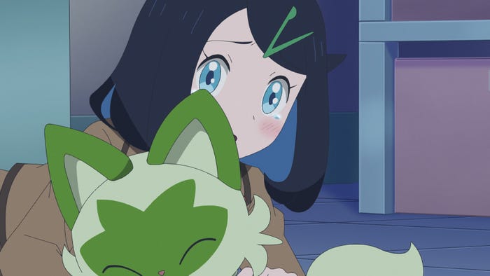 4月21日放送ポケットモンスター「ニャオハとなら、きっと」予告カット(C)Nintendo・Creatures・GAME FREAK・TV Tokyo・ShoPro・JR Kikaku(C)Pokemon