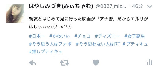 ツイート投稿例