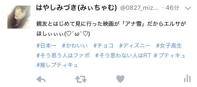 ツイート投稿例