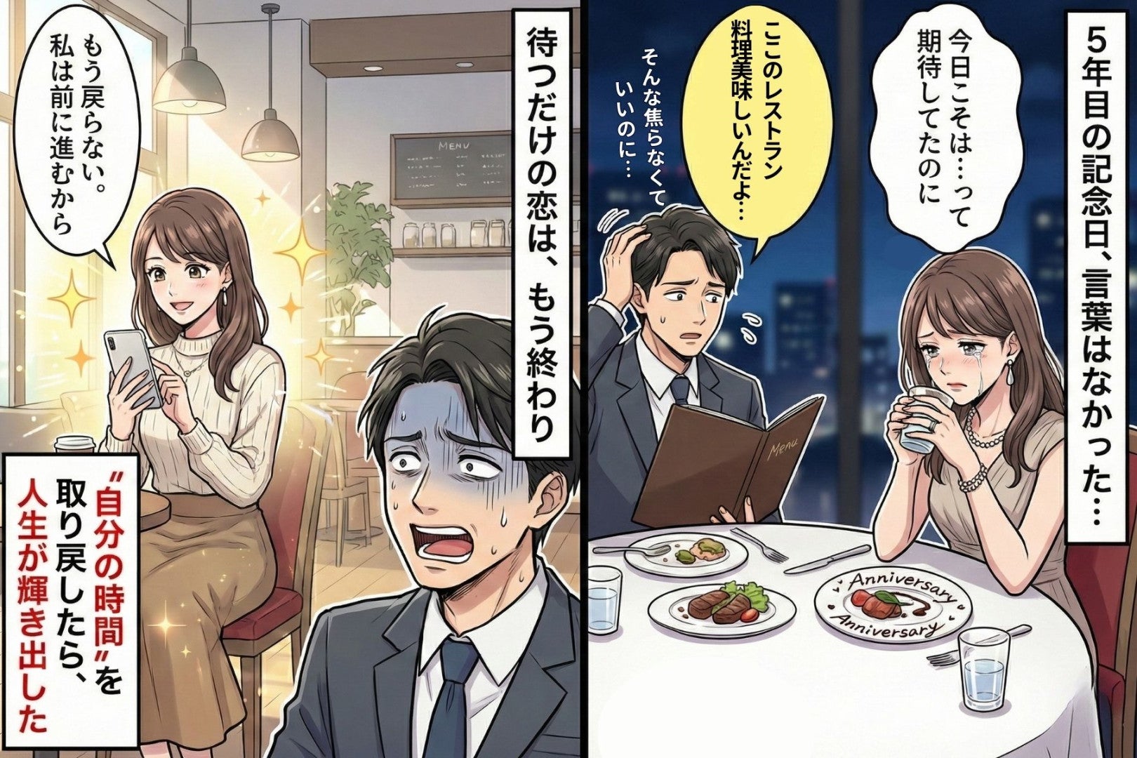 交際５年目の記念日デート「今日こそプロポーズされると思ってたのに」→結婚する気がない彼に取った私の反撃