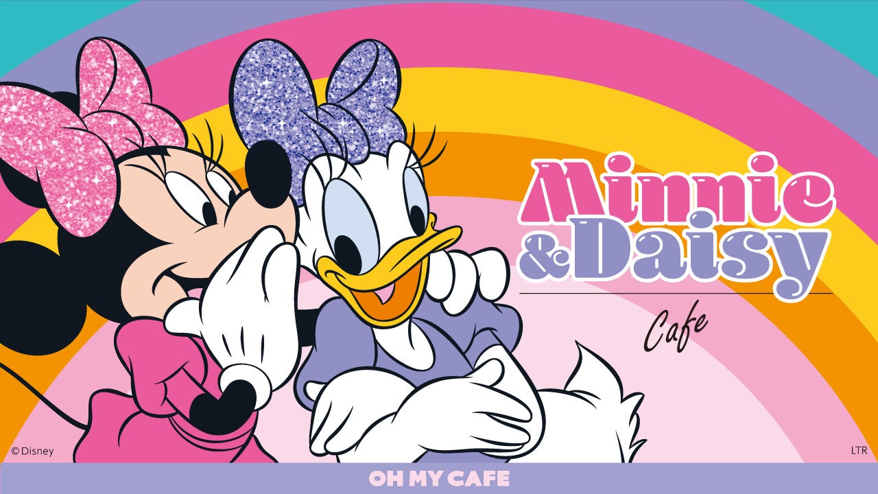 “ミニー&デイジー”カフェ、東京・大阪に限定オープン Y2K要素MIXのカラフルなメニュー提供