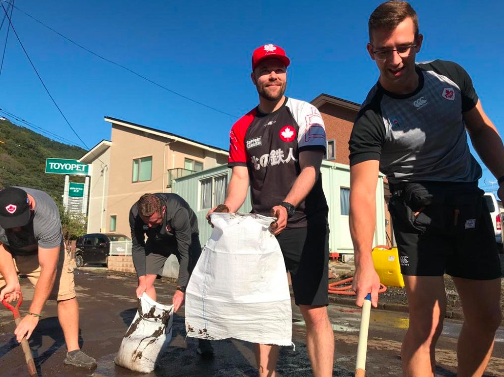 試合中止のラグビーカナダ代表が釜石市でボランティア、ナミビア代表はファン交流会開催で感謝の声相次ぐ
