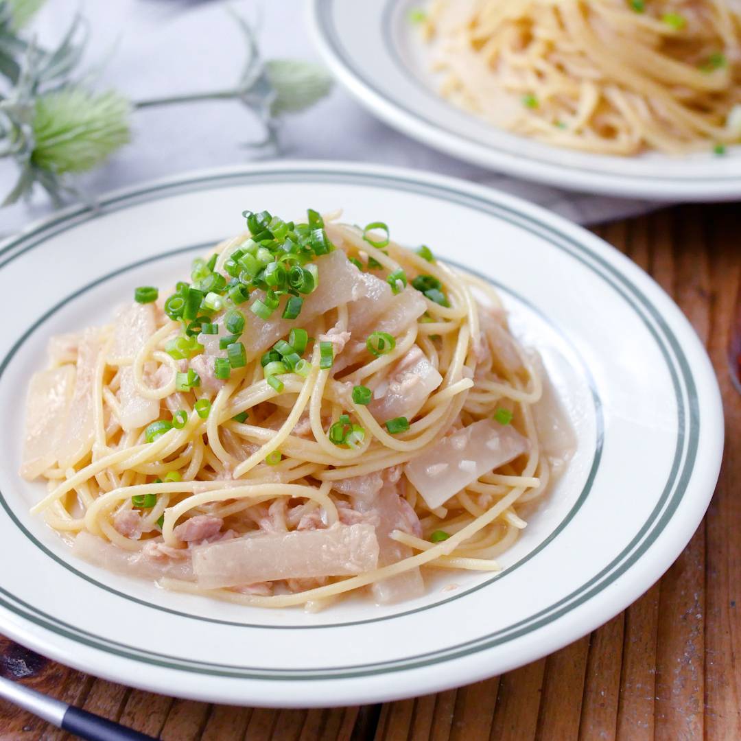 ツナと大根のさっぱり和風パスタ