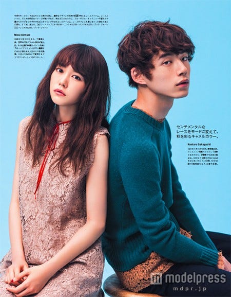 桐谷美玲、坂口健太郎/画像提供:「MEN’S NON-NO」(集英社)