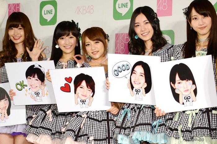 AKB48選抜総選挙がよりシビアに？高橋みなみ「頑張らなきゃいけない」／左から：小嶋陽菜、渡辺麻友、高橋、松井珠理奈、松井玲奈