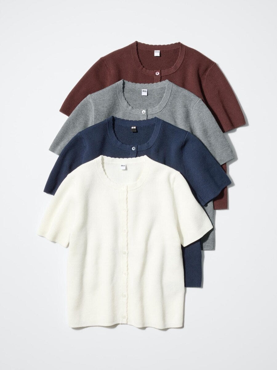 2026春ユニクロ大人女性おすすめクルーネックカーディガン