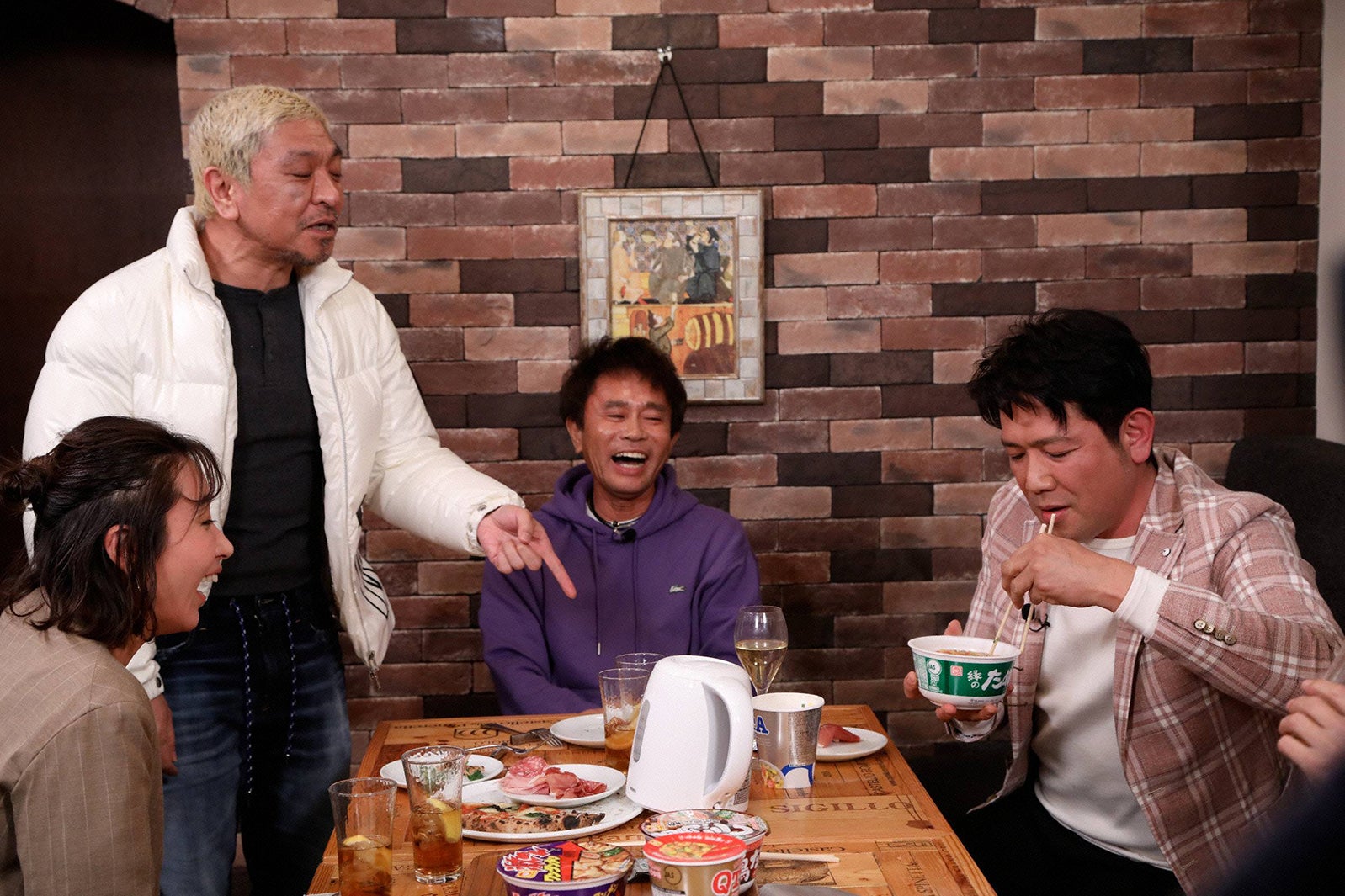 ダウンタウン、別所哲也（C）フジテレビ