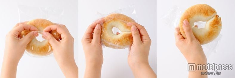 “スマートなドーナツ”「SUMADO」ワンタッチで開封でき、手を汚さずに食べられる「クイックカット袋」が好評だ