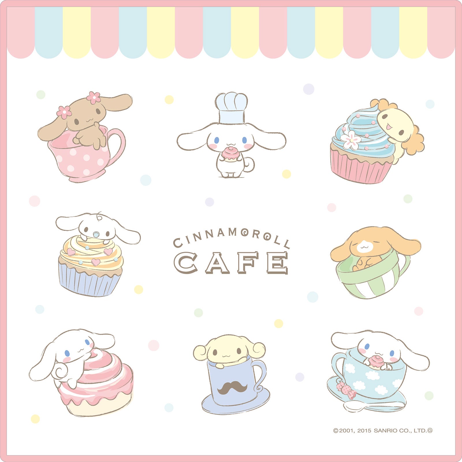 クロスハンカチ800円（税抜）（C）2001, 2018 SANRIO CO., LTD． APPROVAL NO．SP581543
