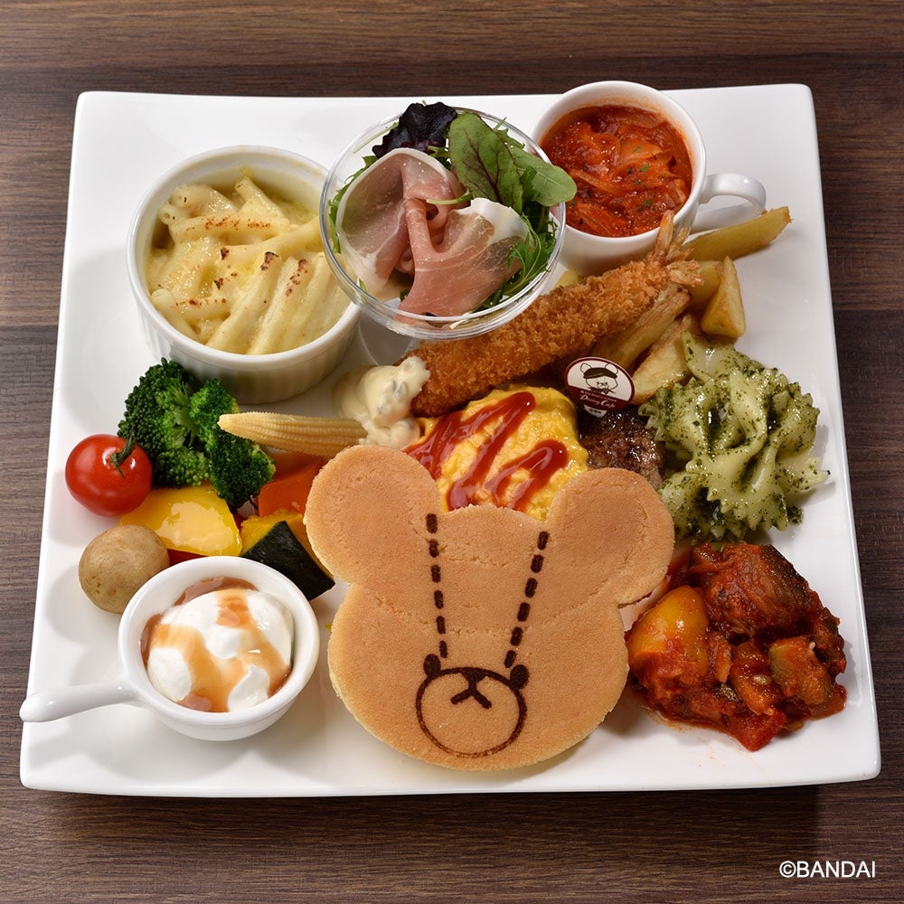 ジャッキーのもっとごちそうプレート（ワンドリンク付き）2,180円（税別）（C）BANDAI