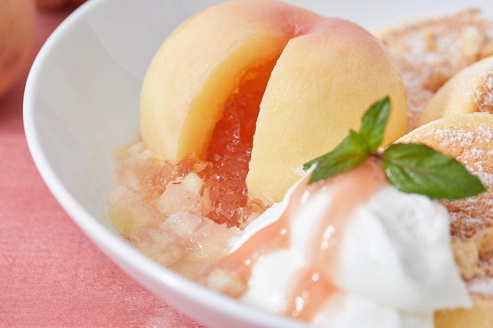 奇跡のパンケーキ 甘熟白桃／画像提供：フレーバーワークス