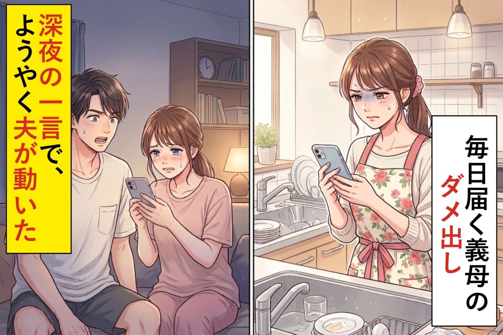 毎日届く義母のダメ出し→深夜の一言で、ようやく夫が動いた