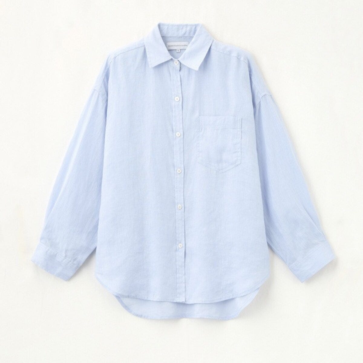 2026しまむら春夏ブルーリネンシャツ