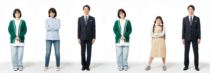 (左から)蒔田彩珠、石田ゆり子、堤真一、蒔田彩珠、毎田暖乃、堤真一(C)TBS