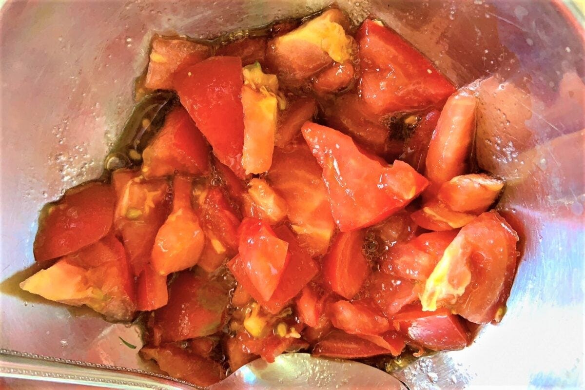 ツナとトマトのぶっかけそうめん