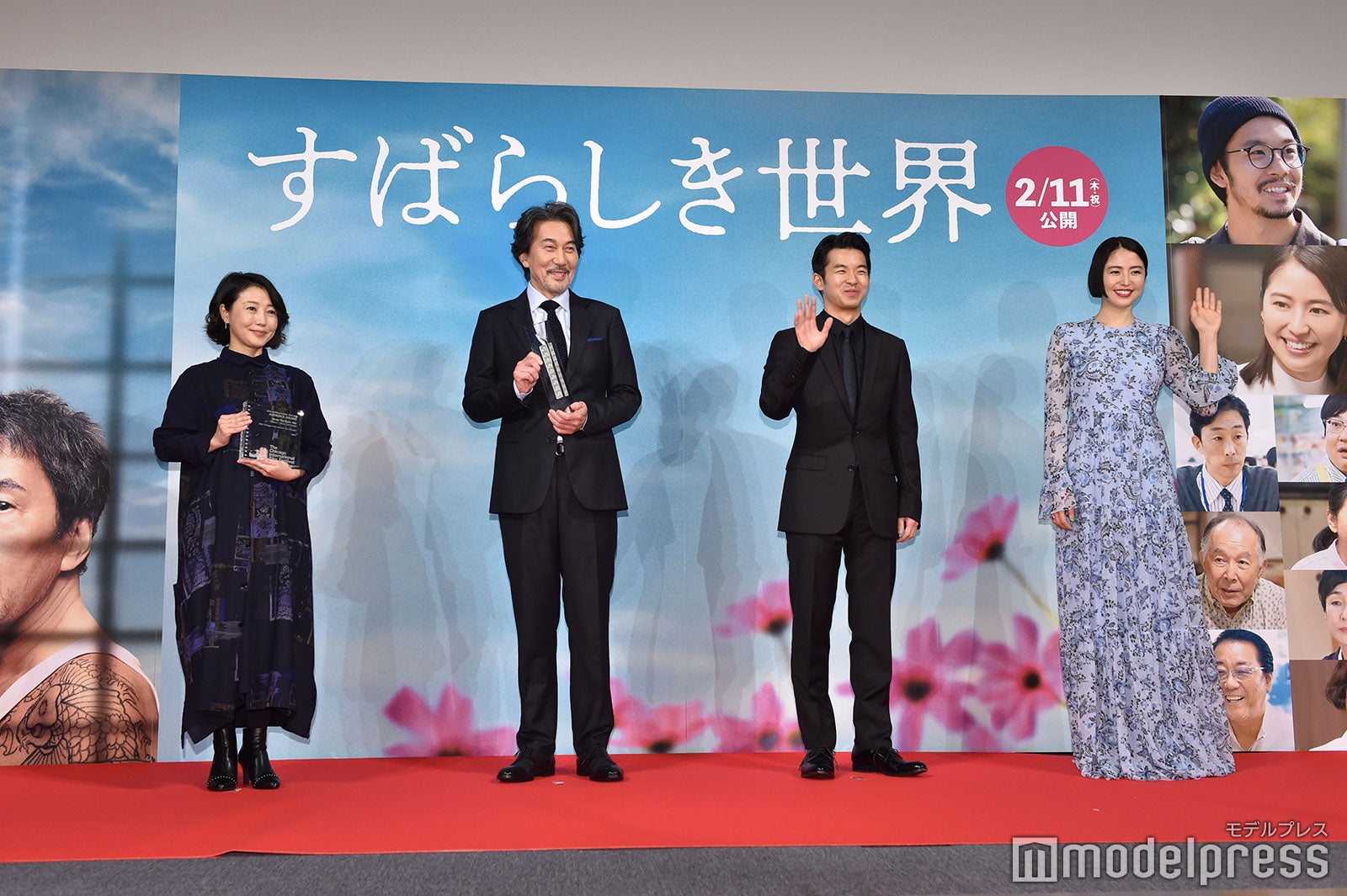 西川美和監督、役所広司、仲野太賀、長澤まさみ（C）モデルプレス