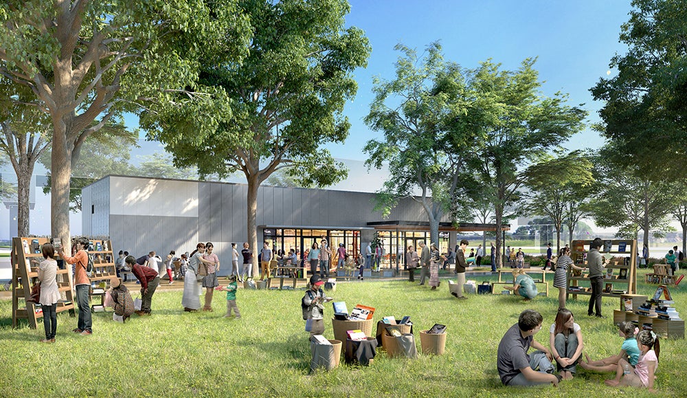 芝生広場のアクティビティイメージ／画像提供：三井不動産