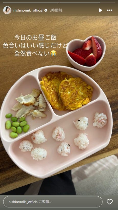 西野未姫Instagramストーリーズより