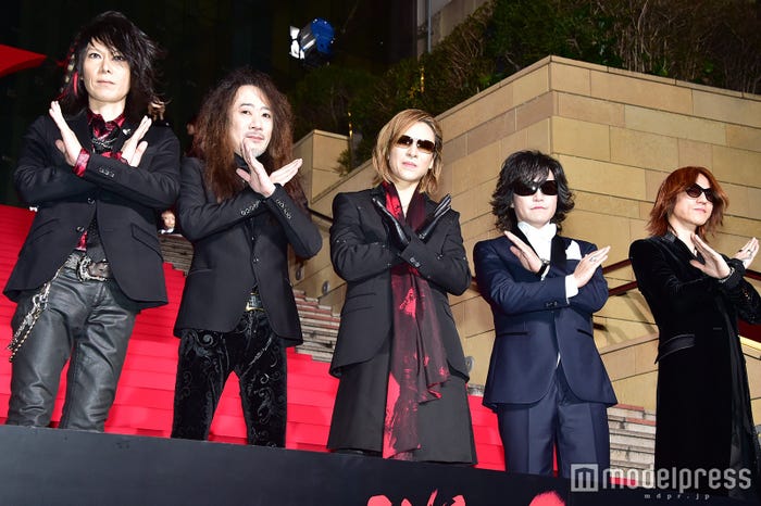 X JAPAN(左から)HEATH、PATA、YOSHIKI、Toshl、SUGIZO(C)モデルプレス