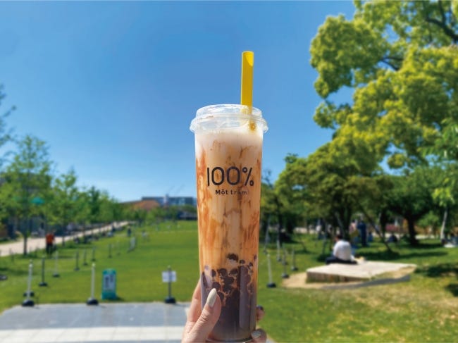 生タピオカドリンク専門店「モッチャム」大阪天王寺公園に誕生 タピオカ倍増メガサイズも