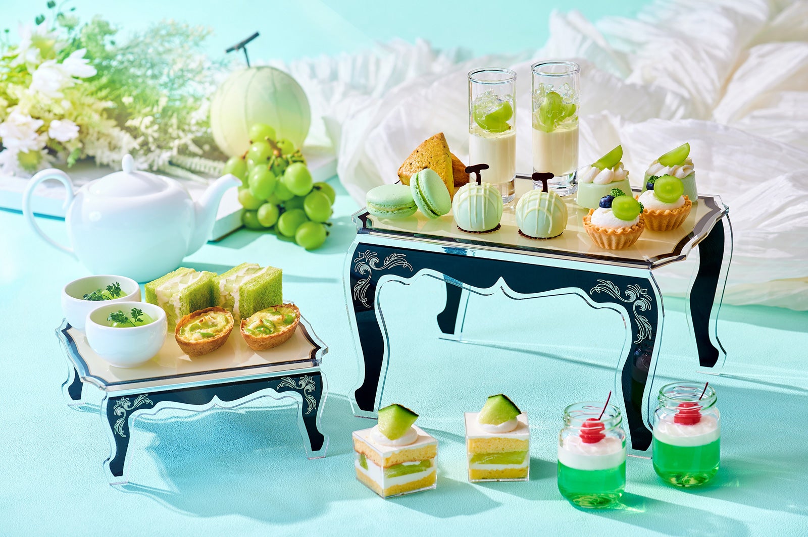 メロン＆シャインマスカット アフタヌーンティー／画像提供：ベストホスピタリティーネットワーク