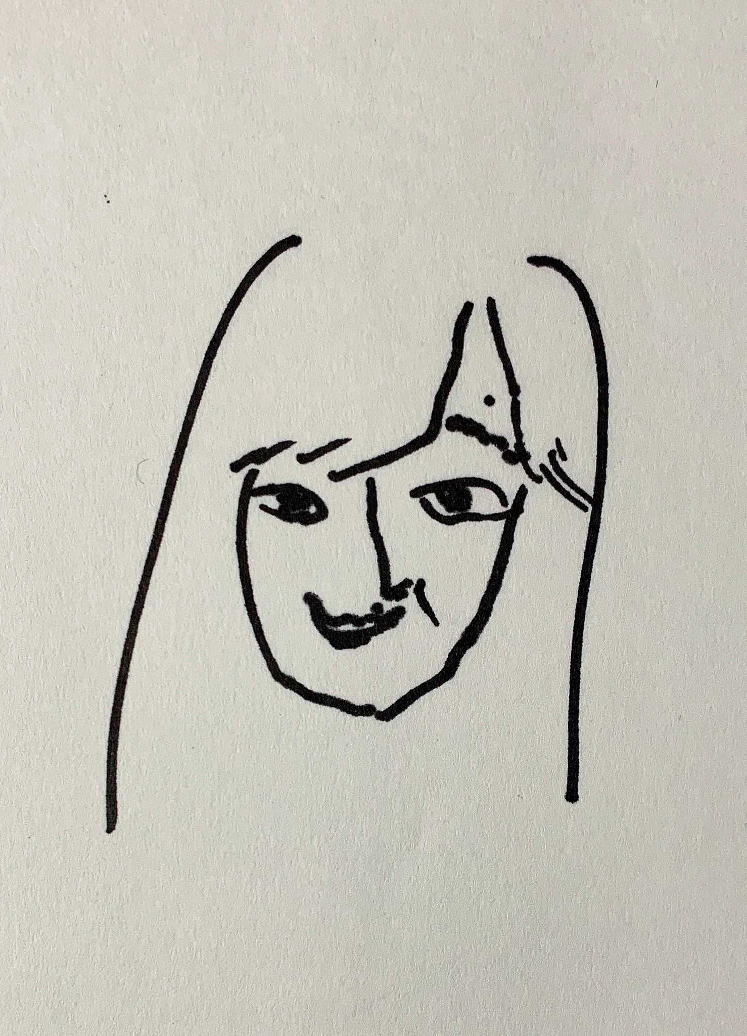 齋藤飛鳥が描いた梅澤美波の似顔絵（提供写真）