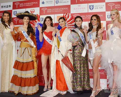 世界の美女74人が集結、「2014ミス・インターナショナル」代表が美の競演